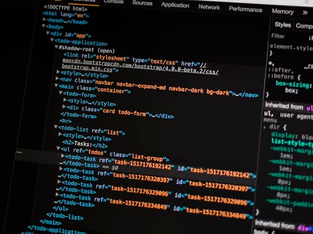 Application security: source code under review on a screen