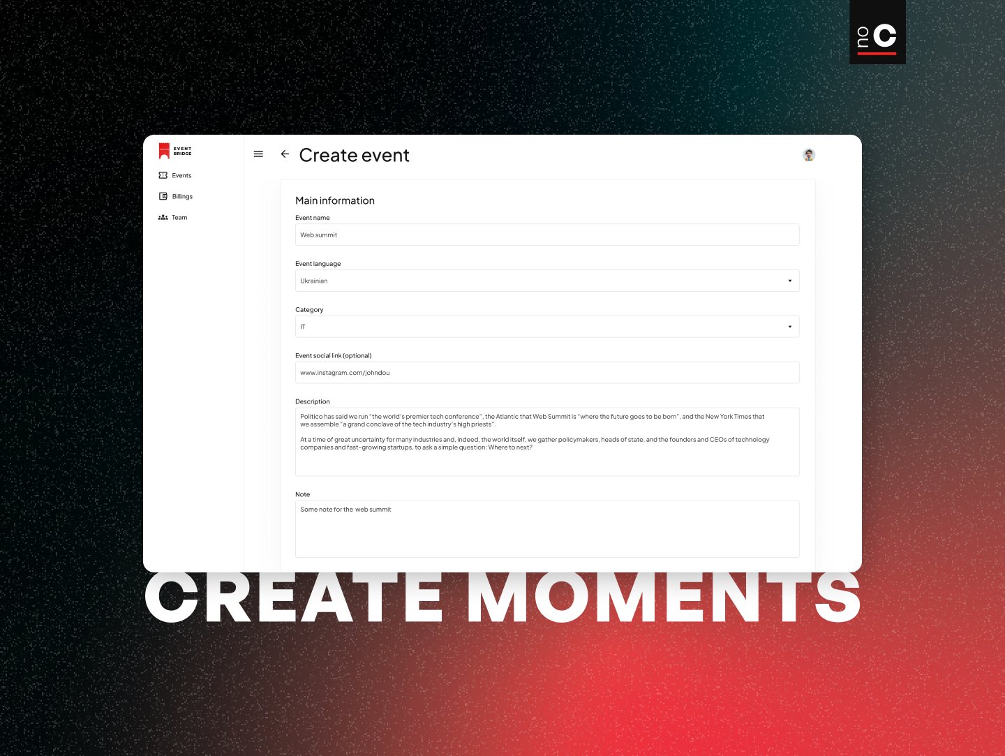 Event Bridge screenshot 1