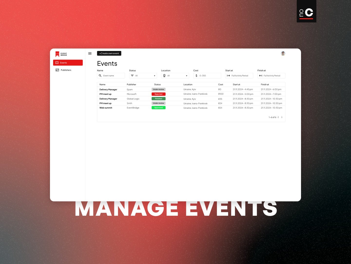 Event Bridge screenshot 6
